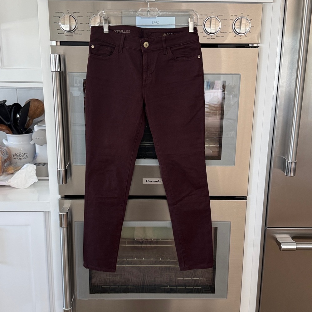 DL1961 wine colored Margaux jeans
